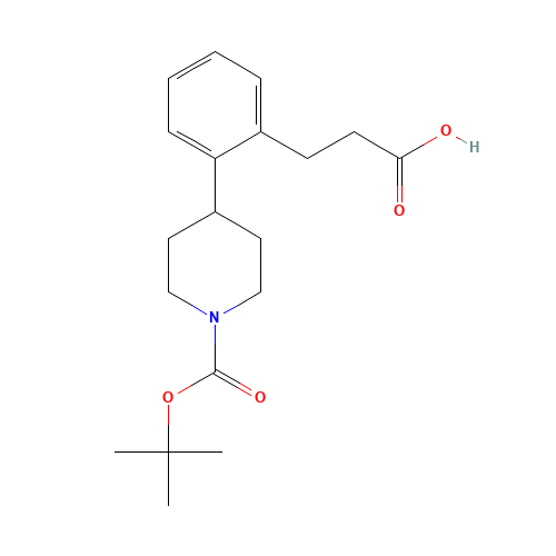 3-[2-[1-[(2-methylpropan-2-yl)oxycarbonyl]piperidin-4-yl]phenyl]propanoic acid (CAS: 170837-83-9) - Related Chemical Product