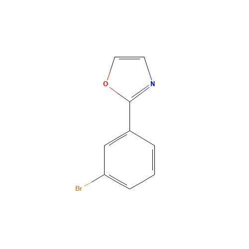 2-(3-bromophenyl)-1,3-oxazole (CAS: 885274-35-1) - Chemical Structure and Molecular Formula 