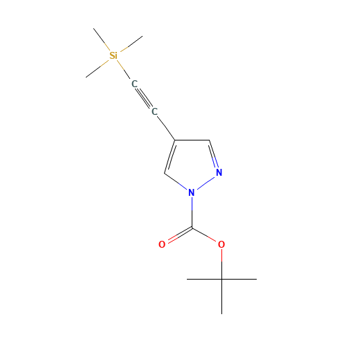 tert-butyl 4-(2-trimethylsilylethynyl)pyrazole-1-carboxylate (CAS: 1093193-28-2) - Related Chemical Product