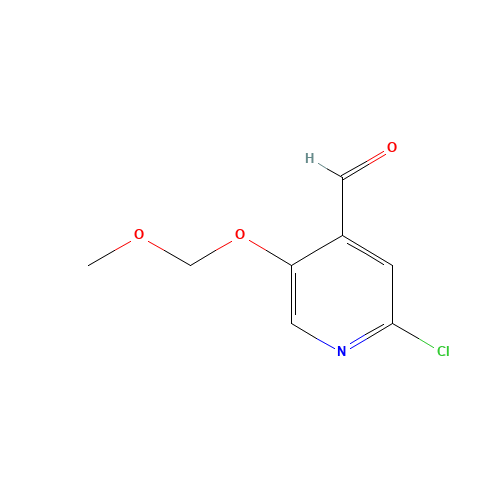 2-chloro-5-(methoxymethoxy)pyridine-4-carbaldehyde (CAS: 1282516-32-8) - Chemical Structure and Molecular Formula 