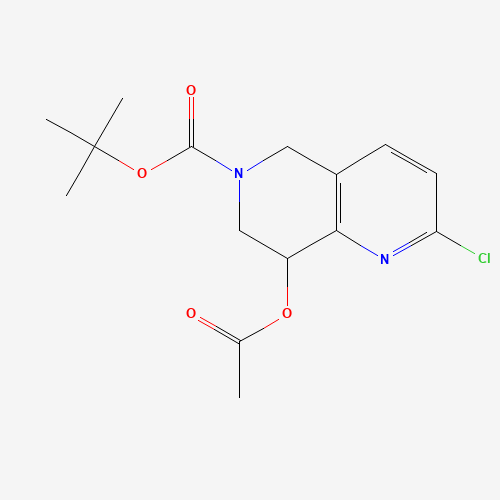 tert-butyl 8-acetyloxy-2-chloro-7,8-dihydro-5H-1,6-naphthyridine-6-carboxylate (CAS: 1401034-54-5) - Related Chemical Product