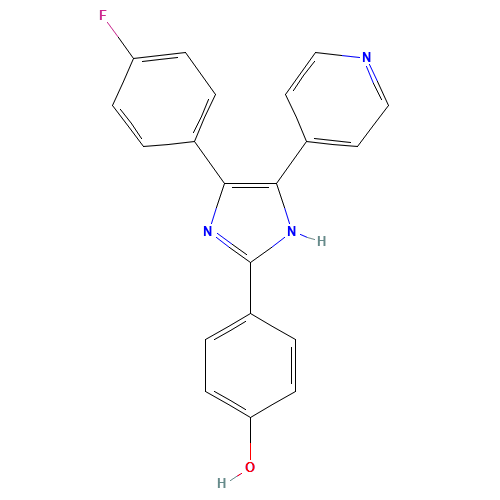 4-[4-(4-fluorophenyl)-5-pyridin-4-yl-1,3-dihydroimidazol-2-ylidene]cyclohexa-2,5-dien-1-one (CAS: 152121-30-7) - Related Chemical Product