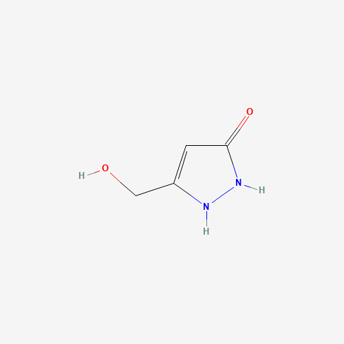 5-(hydroxymethyl)-1,2-dihydropyrazol-3-one (CAS: 70498-81-6) - Chemical Structure and Molecular Formula 