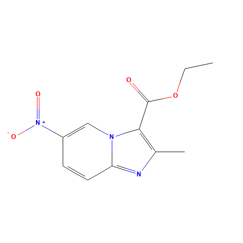 ethyl 2-methyl-6-nitroimidazo[1,2-a]pyridine-3-carboxylate (CAS: 81438-60-0) - Chemical Structure and Molecular Formula 
