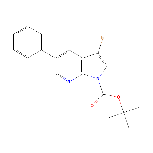 tert-butyl 3-bromo-5-phenylpyrrolo[2,3-b]pyridine-1-carboxylate (CAS: 890842-71-4) - Related Chemical Product