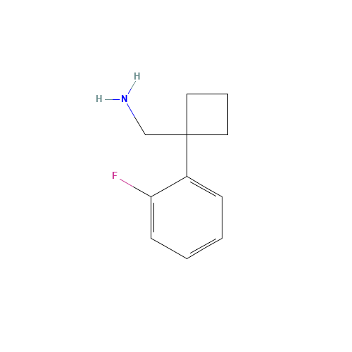 [1-(2-fluorophenyl)cyclobutyl]methanamine (CAS: 859164-47-9) - Chemical Structure and Molecular Formula 