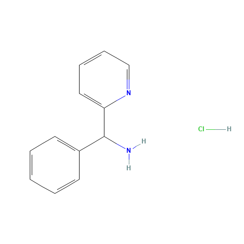 phenyl(pyridin-2-yl)methanamine;hydrochloride (CAS: 59575-91-6) - Chemical Structure and Molecular Formula 