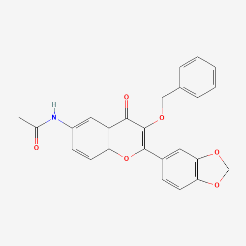 N-[2-(1,3-benzodioxol-5-yl)-4-oxo-3-phenylmethoxychromen-6-yl]acetamide (CAS: 1187016-60-9) - Related Chemical Product