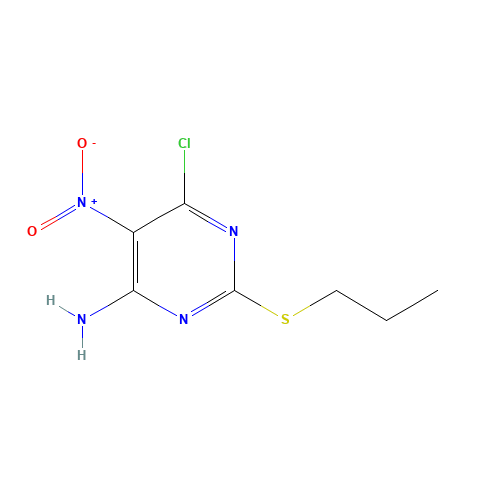6-chloro-5-nitro-2-propylsulfanylpyrimidin-4-amine (CAS: 339286-30-5) - Related Chemical Product