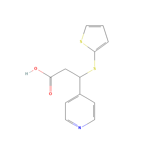 3-pyridin-4-yl-3-thiophen-2-ylsulfanylpropanoic acid (CAS: 111190-21-7) - Related Chemical Product