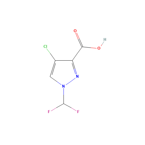 4-chloro-1-(difluoromethyl)pyrazole-3-carboxylic acid (CAS: 1310350-99-2) - Related Chemical Product
