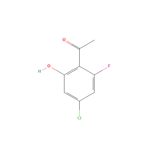 1-(4-chloro-2-fluoro-6-hydroxyphenyl)ethanone (CAS: 1110663-22-3) - Chemical Structure and Molecular Formula 