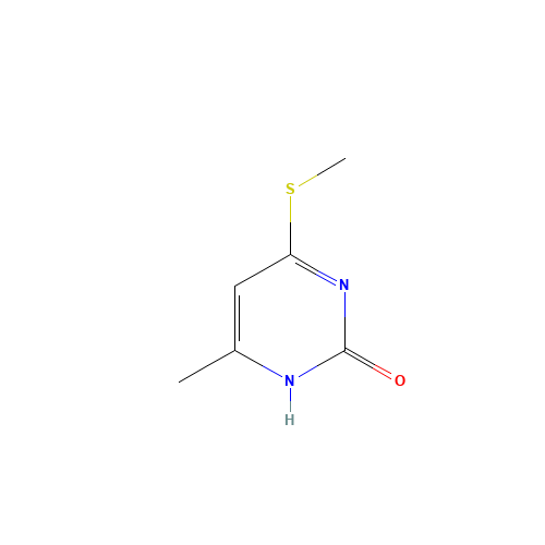 6-methyl-4-methylsulfanyl-1H-pyrimidin-2-one (CAS: 16710-11-5) - Chemical Structure and Molecular Formula 