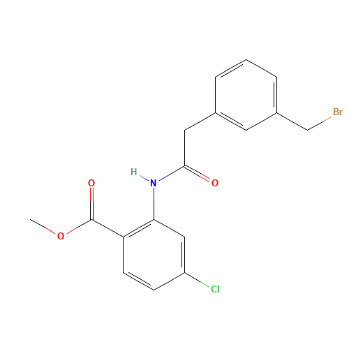 methyl 2-[[2-[3-(bromomethyl)phenyl]acetyl]amino]-4-chlorobenzoate (CAS: 142327-14-8) - Related Chemical Product