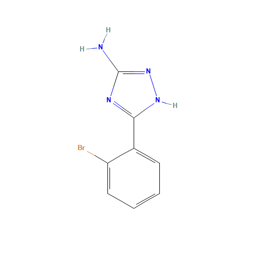5-(2-bromophenyl)-1H-1,2,4-triazol-3-amine (CAS: 59301-25-6) - Chemical Structure and Molecular Formula 