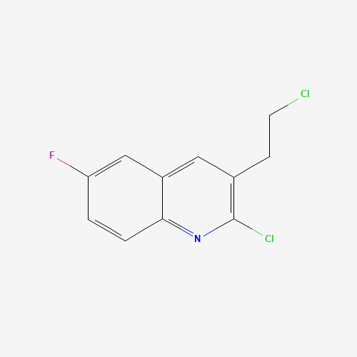 2-chloro-3-(2-chloroethyl)-6-fluoroquinoline (CAS: 610261-48-8) - Chemical Structure and Molecular Formula 