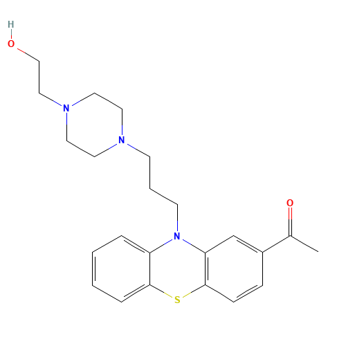 1-[10-[3-[4-(2-hydroxyethyl)piperazin-1-yl]propyl]phenothiazin-2-yl]ethanone (CAS: 2751-68-0) - Related Chemical Product