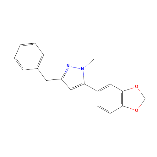 5-(1,3-benzodioxol-5-yl)-3-benzyl-1-methylpyrazole (CAS: 908329-91-9) - Related Chemical Product
