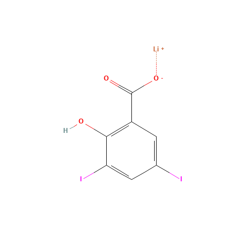 lithium;2-hydroxy-3,5-diiodobenzoate (CAS: 42935-32-0) - Related Chemical Product