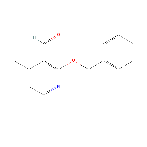 4,6-dimethyl-2-phenylmethoxypyridine-3-carbaldehyde (CAS: 721959-71-3) - Chemical Structure and Molecular Formula 