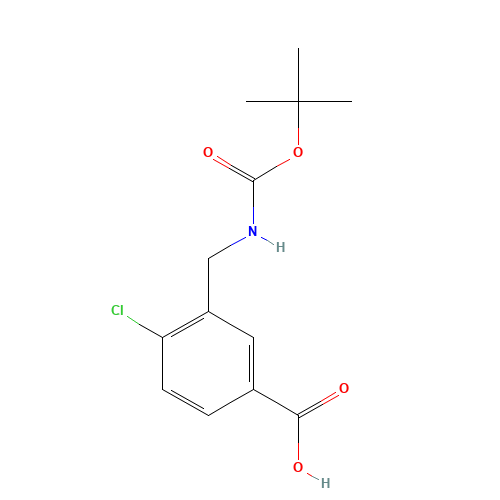 4-chloro-3-[[(2-methylpropan-2-yl)oxycarbonylamino]methyl]benzoic acid (CAS: 153346-57-7) - Related Chemical Product