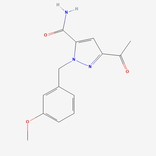 5-acetyl-2-[(3-methoxyphenyl)methyl]pyrazole-3-carboxamide (CAS: 1403332-94-4) - Related Chemical Product