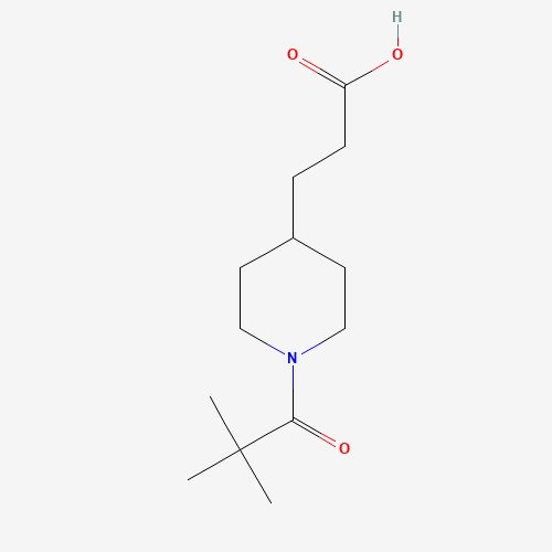 3-[1-(2,2-dimethylpropanoyl)piperidin-4-yl]propanoic acid (CAS: 1267555-07-6) - Related Chemical Product