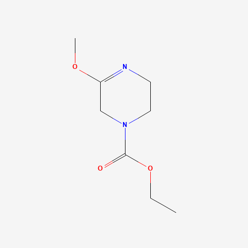 ethyl 6-methoxy-3,5-dihydro-2H-pyrazine-4-carboxylate (CAS: 190908-89-5) - Chemical Structure and Molecular Formula 