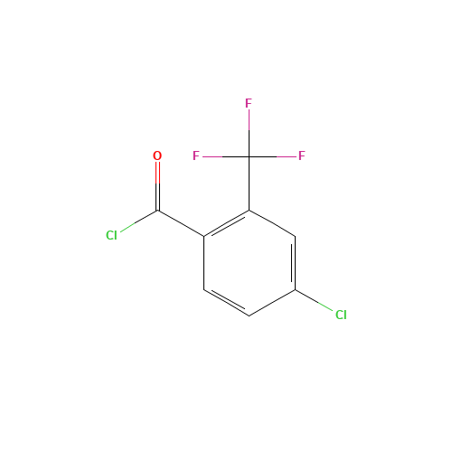 4-chloro-2-(trifluoromethyl)benzoyl chloride (CAS: 98187-13-4) - Chemical Structure and Molecular Formula 
