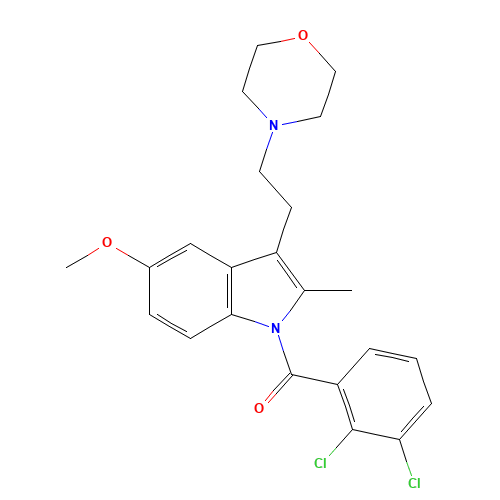 (2,3-dichlorophenyl)-[5-methoxy-2-methyl-3-(2-morpholin-4-ylethyl)indol-1-yl]methanone (CAS: 180002-83-9) - Related Chemical Product