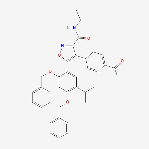 5-[2,4-bis(phenylmethoxy)-5-propan-2-ylphenyl]-N-ethyl-4-(4-formylphenyl)-1,2-oxazole-3-carboxamide (CAS: 747414-23-9) - Related Chemical Product
