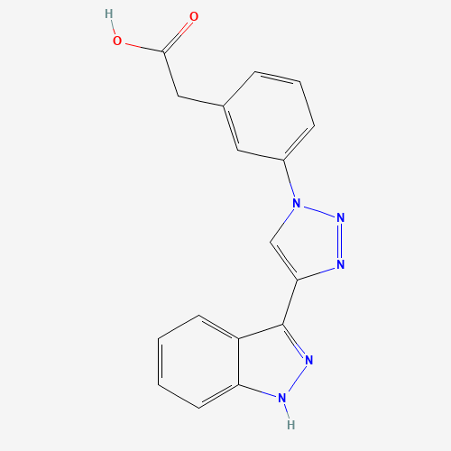 2-[3-[4-(1H-indazol-3-yl)triazol-1-yl]phenyl]acetic acid (CAS: 1383705-87-0) - Related Chemical Product