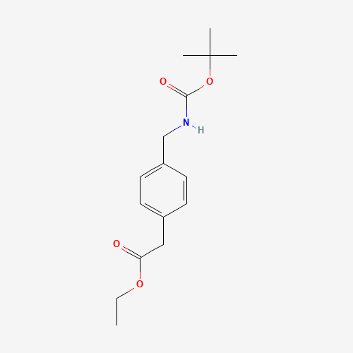 ethyl 2-[4-[[(2-methylpropan-2-yl)oxycarbonylamino]methyl]phenyl]acetate (CAS: 113520-37-9) - Related Chemical Product