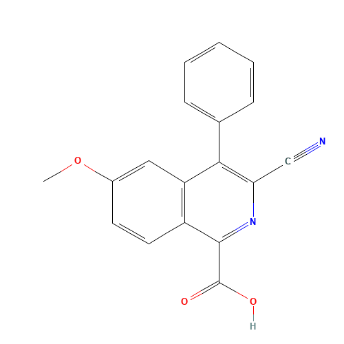3-cyano-6-methoxy-4-phenylisoquinoline-1-carboxylic acid (CAS: 849547-30-4) - Related Chemical Product