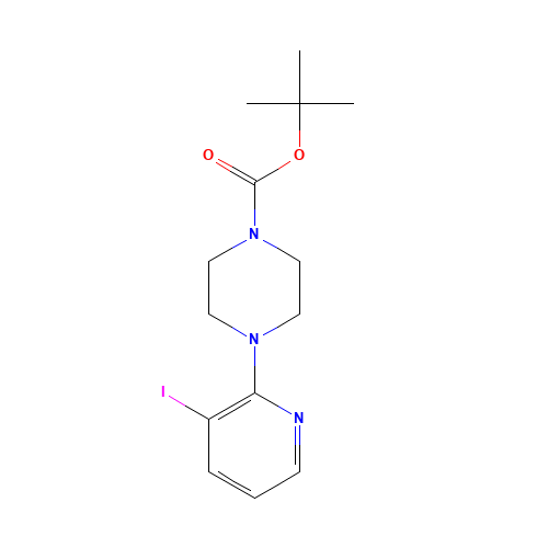 tert-butyl 4-(3-iodopyridin-2-yl)piperazine-1-carboxylate (CAS: 902837-43-8) - Chemical Structure and Molecular Formula 