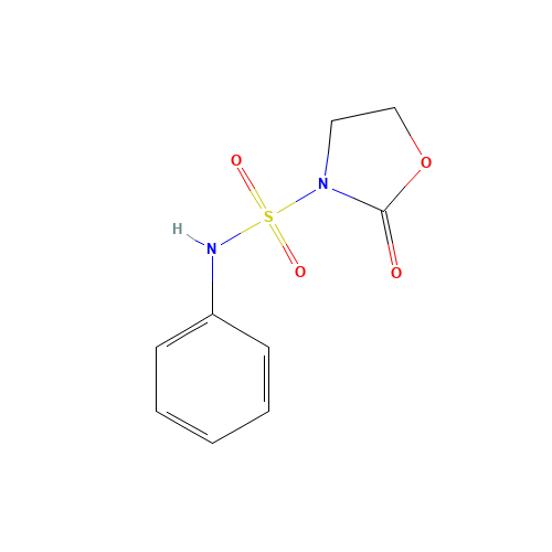 2-oxo-N-phenyl-1,3-oxazolidine-3-sulfonamide (CAS: 87708-16-5) - Chemical Structure and Molecular Formula 
