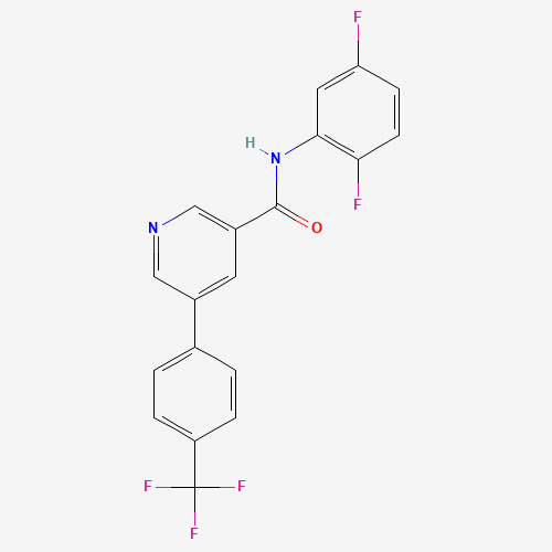 N-(2,5-difluorophenyl)-5-[4-(trifluoromethyl)phenyl]pyridine-3-carboxamide (CAS: 1057089-78-7) - Related Chemical Product
