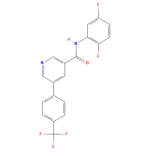 N-(2,5-difluorophenyl)-5-[4-(trifluoromethyl)phenyl]pyridine-3-carboxamide (CAS: 1057089-78-7) - Related Chemical Product