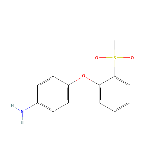 4-(2-methylsulfonylphenoxy)aniline (CAS: 209960-76-9) - Chemical Structure and Molecular Formula 