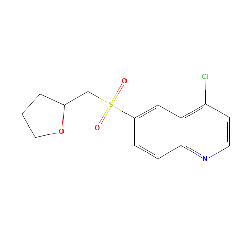 4-chloro-6-(oxolan-2-ylmethylsulfonyl)quinoline (CAS: 1346549-01-6) - Related Chemical Product