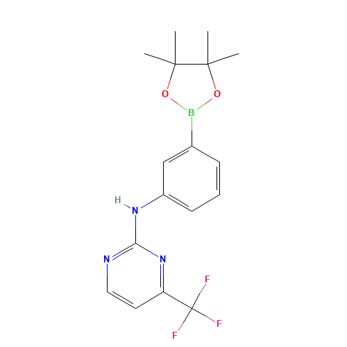 N-[3-(4,4,5,5-tetramethyl-1,3,2-dioxaborolan-2-yl)phenyl]-4-(trifluoromethyl)pyrimidin-2-amine (CAS: 1312535-03-7) - Related Chemical Product