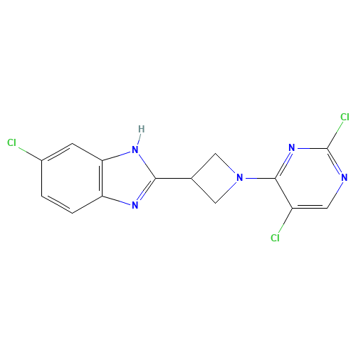 6-chloro-2-[1-(2,5-dichloropyrimidin-4-yl)azetidin-3-yl]-1H-benzimidazole (CAS: 1350355-16-6) - Related Chemical Product
