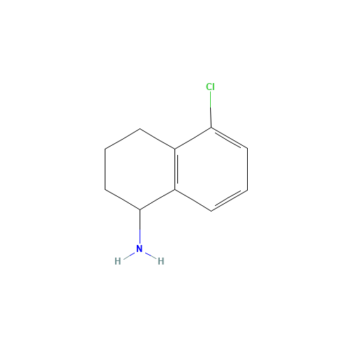 5-chloro-1,2,3,4-tetrahydronaphthalen-1-amine (CAS: 59376-81-7) - Chemical Structure and Molecular Formula 