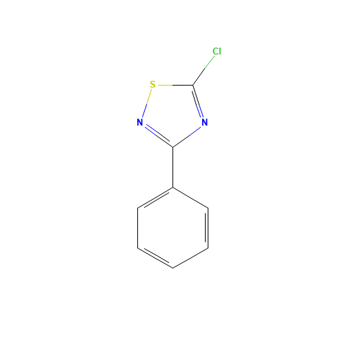 5-chloro-3-phenyl-1,2,4-thiadiazole (CAS: 24255-23-0) - Chemical Structure and Molecular Formula 