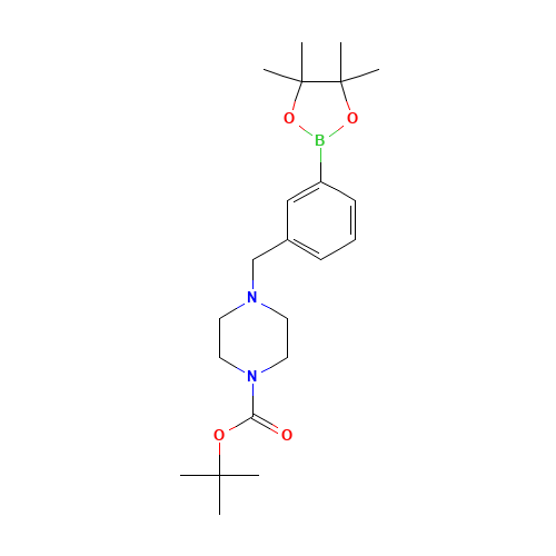 tert-butyl 4-[[3-(4,4,5,5-tetramethyl-1,3,2-dioxaborolan-2-yl)phenyl]methyl]piperazine-1-carboxylate (CAS: 883738-19-0) - Related Chemical Product
