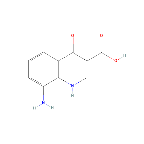 8-amino-4-oxo-1H-quinoline-3-carboxylic acid (CAS: 75839-98-4) - Chemical Structure and Molecular Formula 