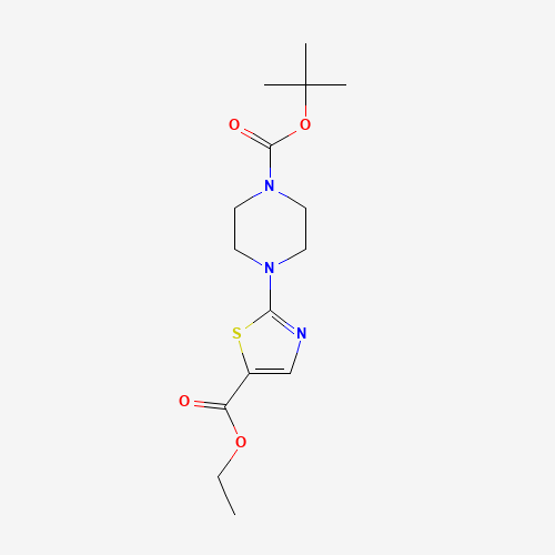 ethyl 2-[4-[(2-methylpropan-2-yl)oxycarbonyl]piperazin-1-yl]-1,3-thiazole-5-carboxylate (CAS: 873075-57-1) - Related Chemical Product