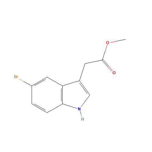 methyl 2-(5-bromo-1H-indol-3-yl)acetate (CAS: 117235-22-0) - Chemical Structure and Molecular Formula 