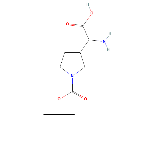 2-amino-2-[1-[(2-methylpropan-2-yl)oxycarbonyl]pyrrolidin-3-yl]acetic acid (CAS: 862372-68-7) - Related Chemical Product