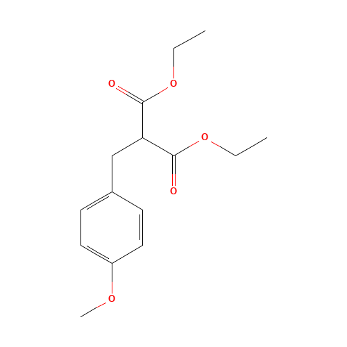 diethyl 2-[(4-methoxyphenyl)methyl]propanedioate (CAS: 6335-37-1) - Chemical Structure and Molecular Formula 
